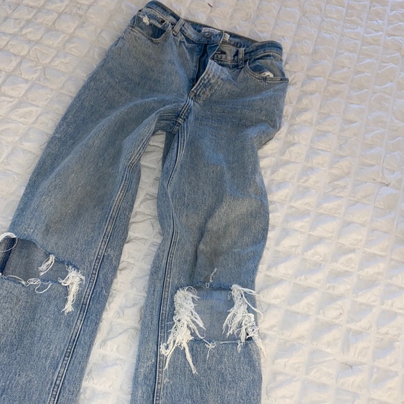 Abercrombie Curve Love Ultra Hise Rise Straight Jeans - Picture 1 of 3